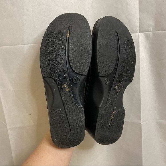 NAOT Women’s Brown Leather Slip On Mary Jane Platform Clog Size 37 - Picture 11 of 12